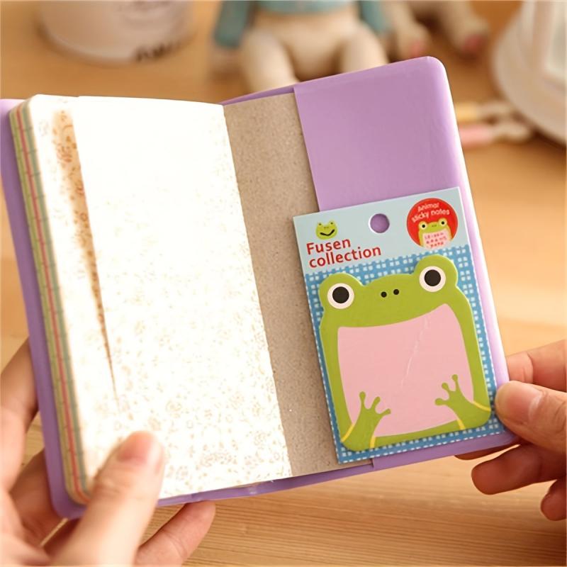 8 Cartoon Sticky Notes Animal Memo Pad - Office/School/Home Use