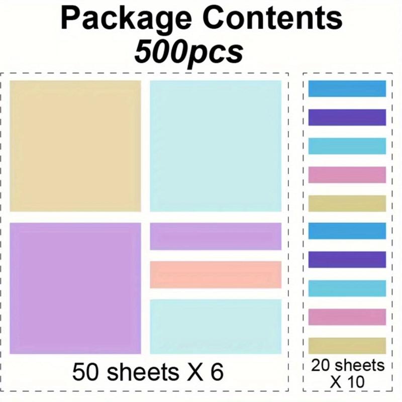 Pet Note Paper for Students, Waterproof, Transparent, 500 Sheets