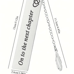 Stainless Steel Lettering Bookmark Inspirational Graduation Gift