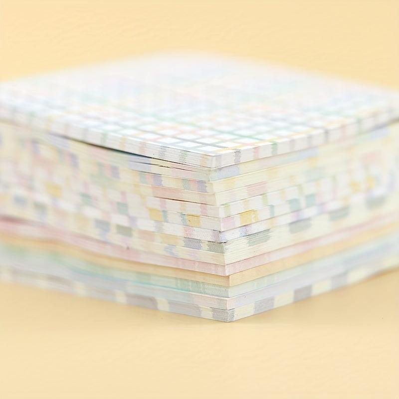 4pcs Colorful Texture Sticky Notes Tearable Memo Paper