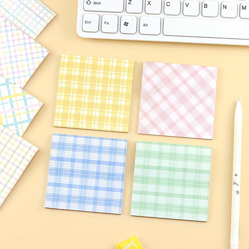 4pcs Colorful Texture Sticky Notes Tearable Memo Paper