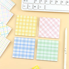 4pcs Colorful Texture Sticky Notes Tearable Memo Paper