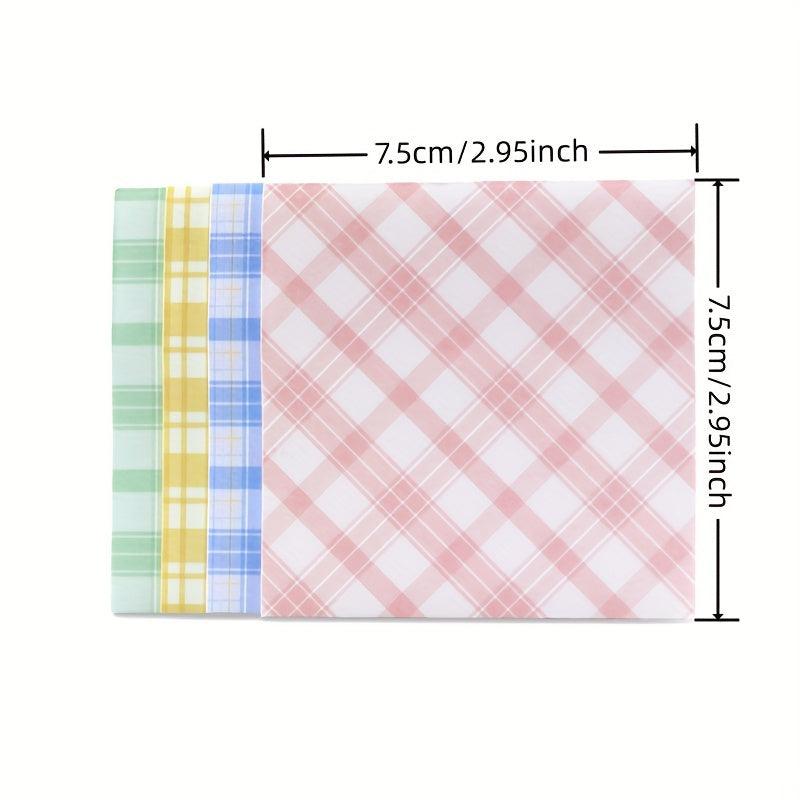 4pcs Colorful Texture Sticky Notes Tearable Memo Paper