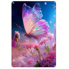 Metal Tin Sign 8x12 Home Decor The Butterflies Of The Ideal Are Dancing