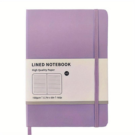A5 Hardcover Notebook Macaron Color Horizontal Line Inner Page