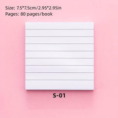 Checkered Sticky Notes Notepad for Students