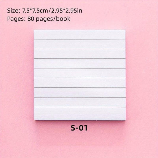 Checkered Sticky Notes Notepad for Students
