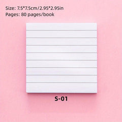 Checkered Sticky Notes Notepad for Students