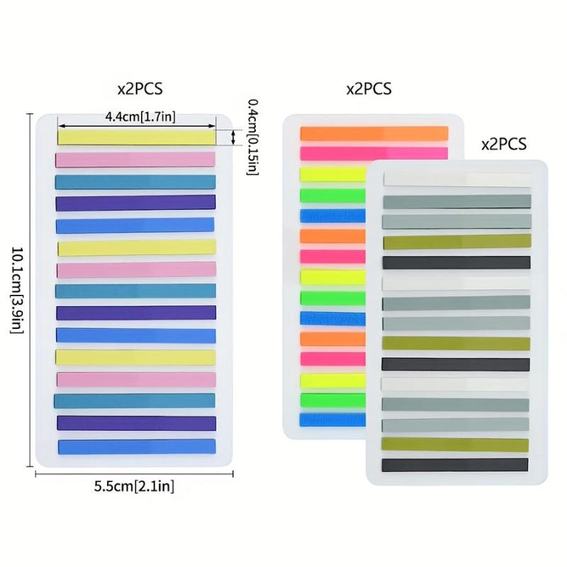 1800 Transparent Sticky Index Labels for Sorting and Organizing