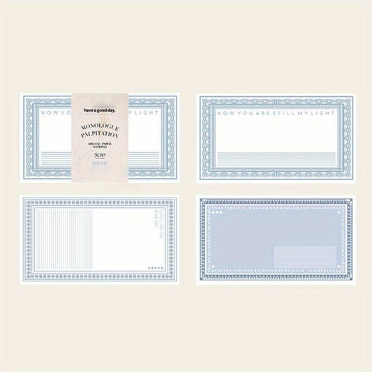 30 Sheets Vintage Pattern Tag Paper for DIY Retro Art Decoration