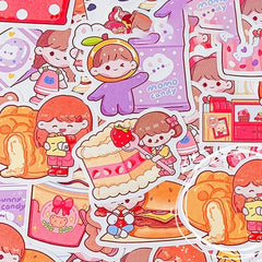 100 Pcs Cartoon Note Paper Pack Student DIY Material Paper