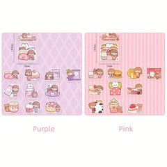 100 Pcs Cartoon Note Paper Pack Student DIY Material Paper