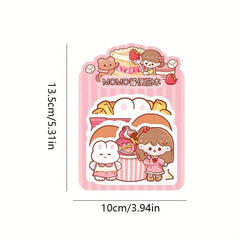 100 Pcs Cartoon Note Paper Pack Student DIY Material Paper