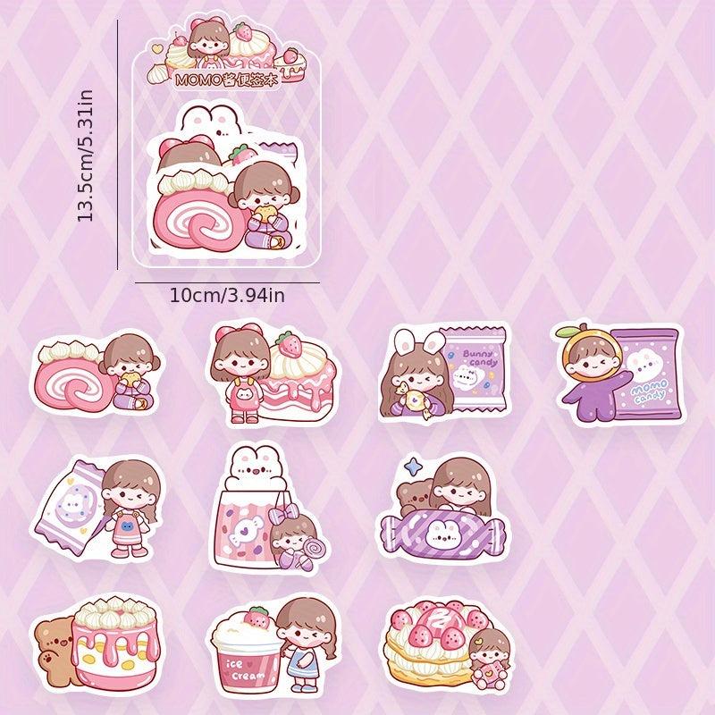 100 Pcs Cartoon Note Paper Pack Student DIY Material Paper