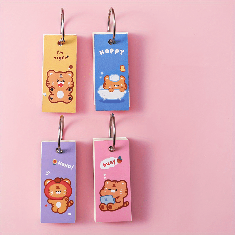 4pcs Dinosaur Iron Binder Notebook Cute Notepad Mini Memo Pad For Student