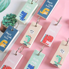 4pcs Dinosaur Iron Binder Notebook Cute Notepad Mini Memo Pad For Student
