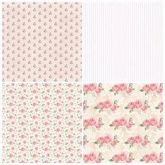 12pcs Flower Series Background DIY Scrapbook Paper Art Card Pattern Paper