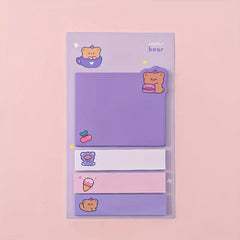 4pcs Cartoon Animal Sticky Note Set - Cute Animal Message Post