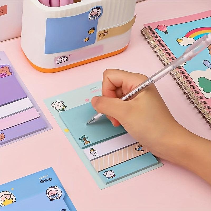 4pcs Cartoon Animal Sticky Note Set - Cute Animal Message Post