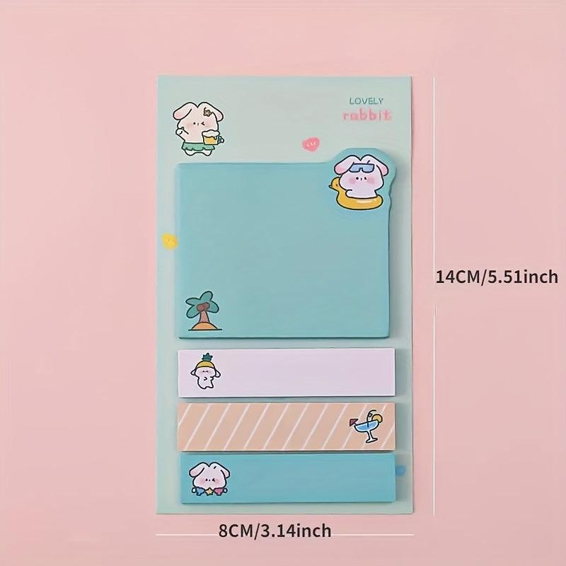 4pcs Cartoon Animal Sticky Note Set - Cute Animal Message Post