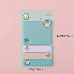 4pcs Cartoon Animal Sticky Note Set - Cute Animal Message Post