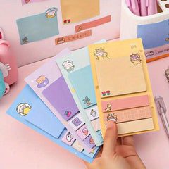 4pcs Cartoon Animal Sticky Note Set - Cute Animal Message Post