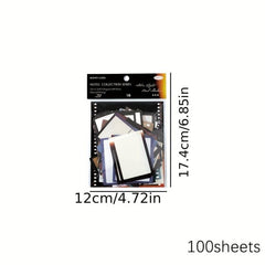 100pcs Retro Note Materials Package Memory Prologue Series Notebook Paper