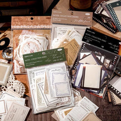100pcs Retro Note Materials Package Memory Prologue Series Notebook Paper