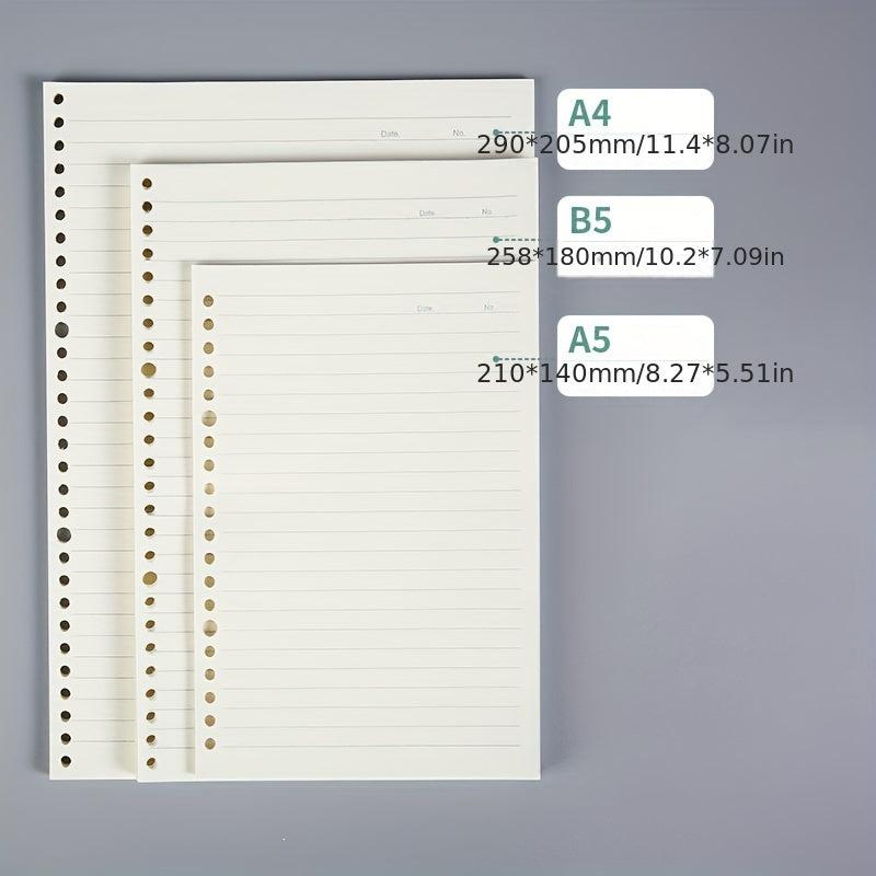 B5 Journal Notebook Refills 26 Holes 60 Sheets