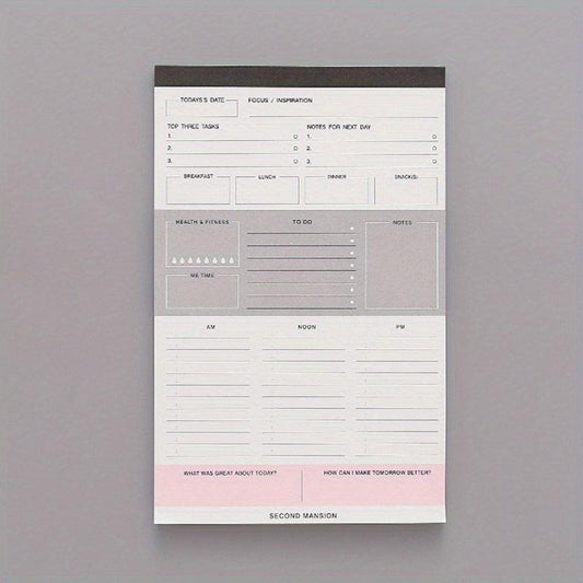 Tearable Weekly Schedule Notebook 60 Sheets