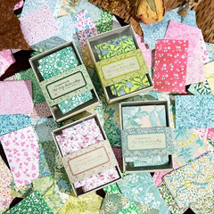 100 Sheets Vintage Flower Patterned Paper for Scrapbooking & Crafts