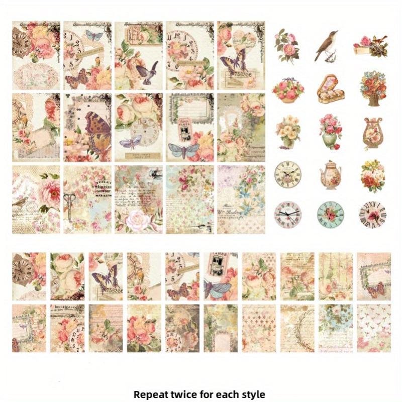 100pcs Retro Wave Series Butterfly Diary Stickers