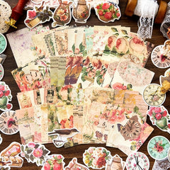 100pcs Retro Wave Series Butterfly Diary Stickers