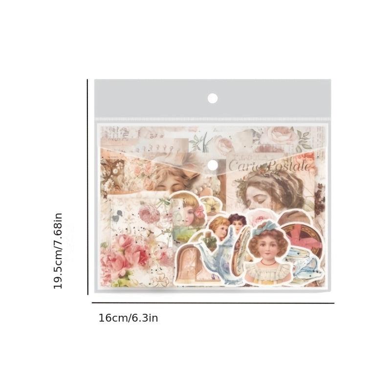100pcs Retro Wave Series Butterfly Diary Stickers