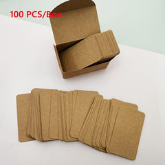 100pcs Box Blank DIY Round Corner Small Card Blank Card