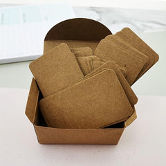 100pcs Box Blank DIY Round Corner Small Card Blank Card