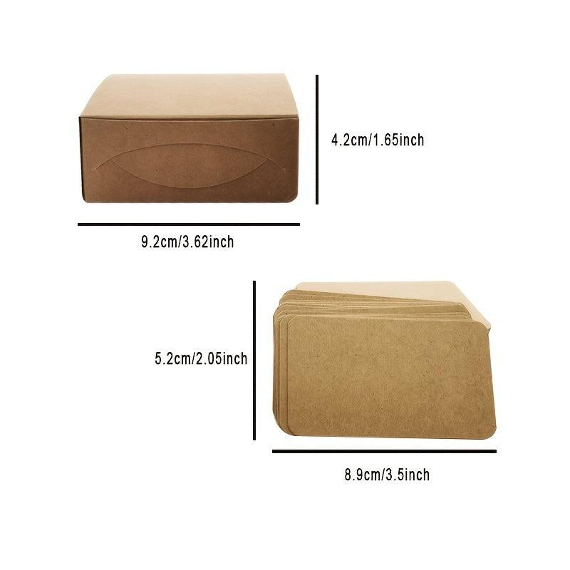 100pcs Box Blank DIY Round Corner Small Card Blank Card