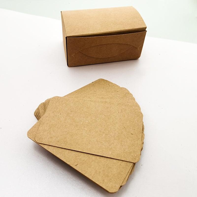 100pcs Box Blank DIY Round Corner Small Card Blank Card