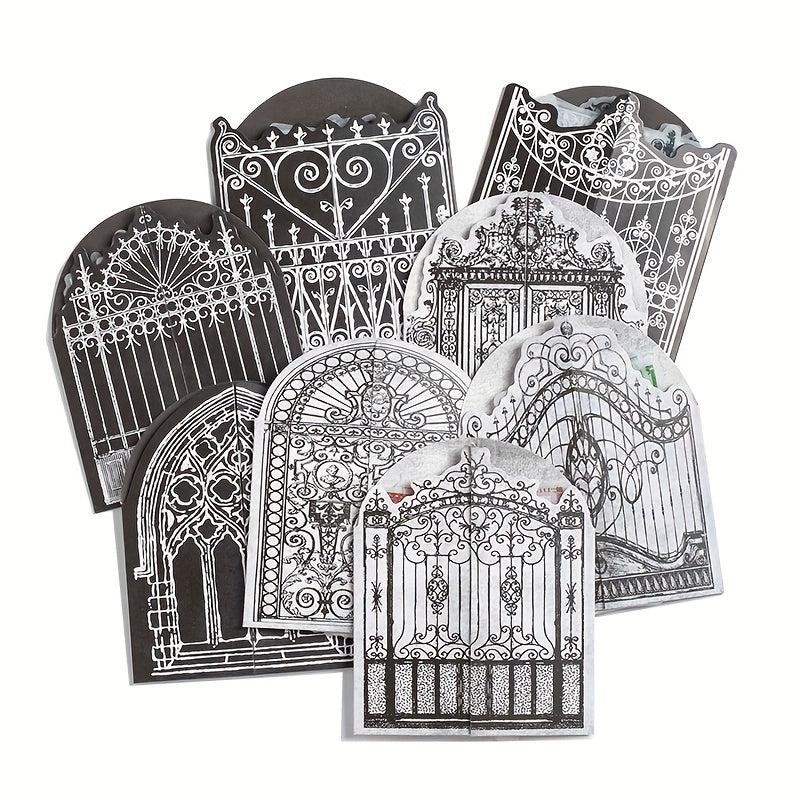 Gothic Castle Series Stickers - European Classical Door & Window Decoration