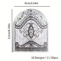 Gothic Castle Series Stickers - European Classical Door & Window Decoration