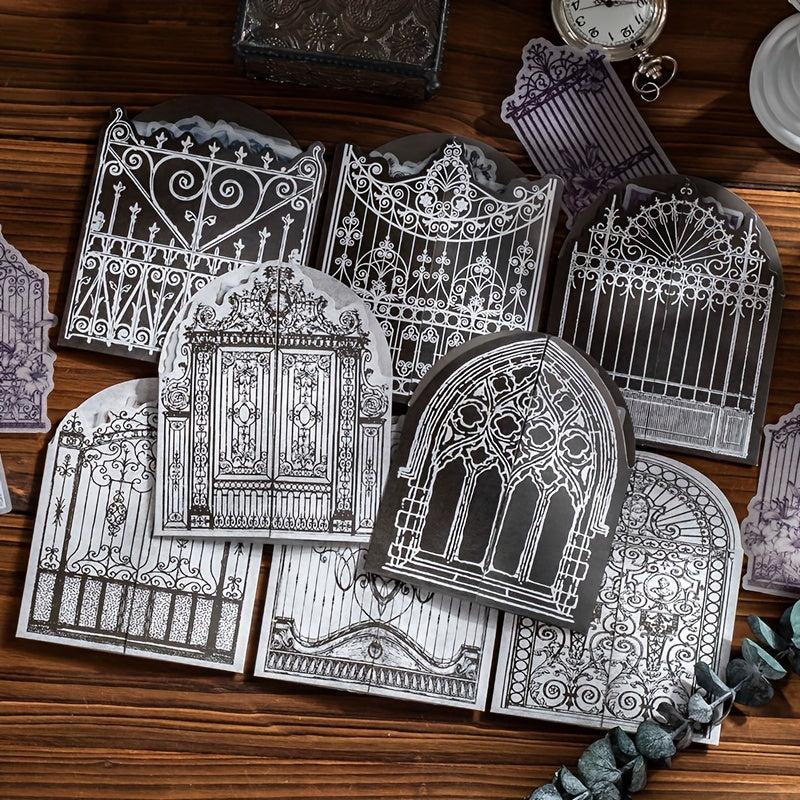 Gothic Castle Series Stickers - European Classical Door & Window Decoration