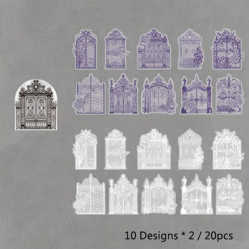 Gothic Castle Series Stickers - European Classical Door & Window Decoration