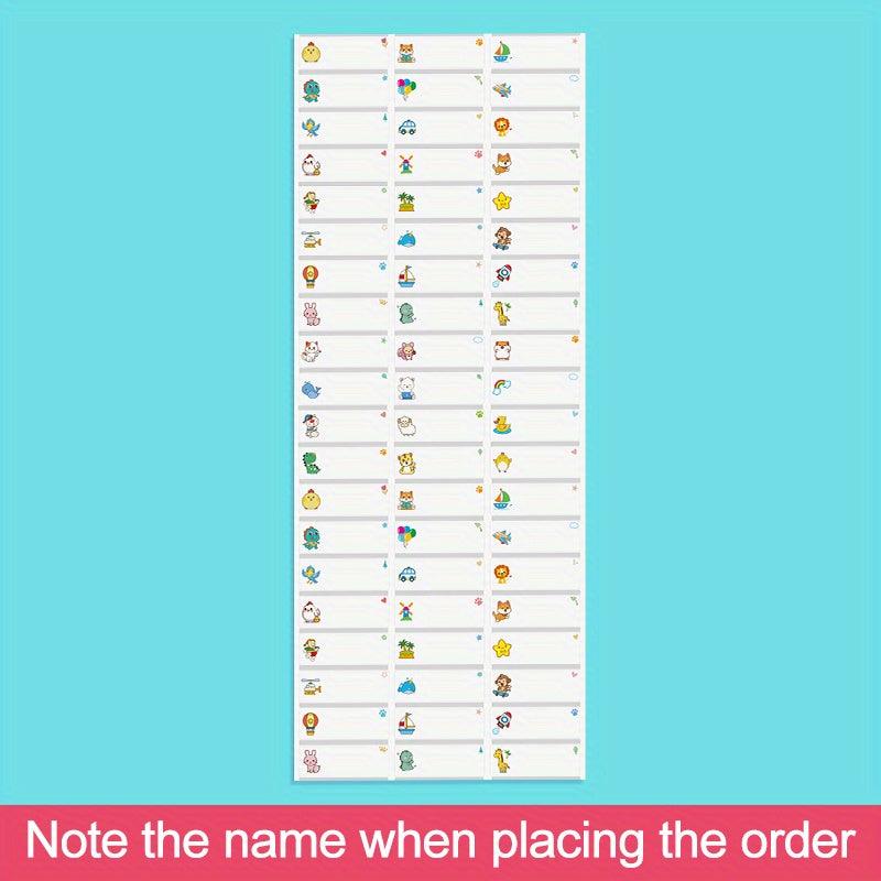 Customized Waterproof Name Sticker 3 4x1 for Students, 45-240pcs