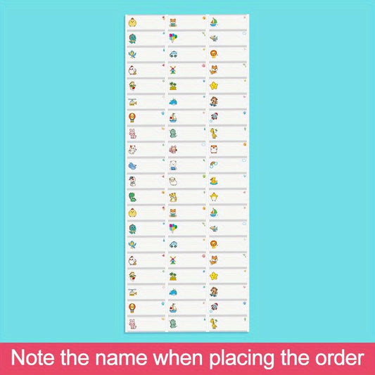 Customized Waterproof Name Sticker 3 4x1 for Students, 45-240pcs