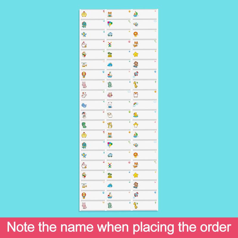 Customized Waterproof Name Sticker 3 4x1 for Students, 45-240pcs