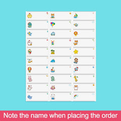 Customized Waterproof Name Sticker 3 4x1 for Students, 45-240pcs