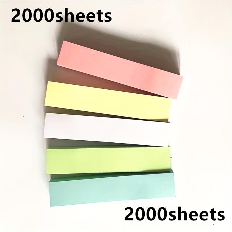 2000 Sticky Notes Set, Tearable, Leave No Mess