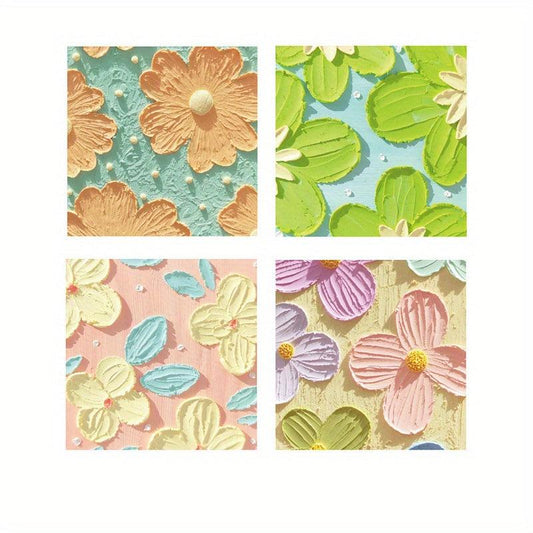 50 Sheets Painting Series Sticky Notes Student Portable Memo Pad