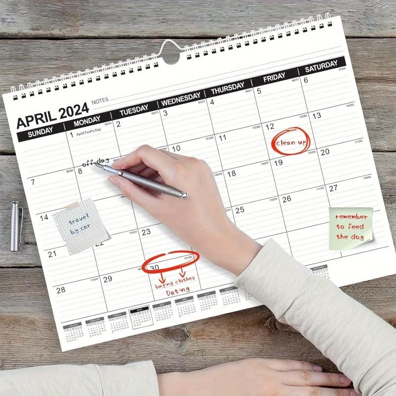 Wall Calendar 18 Monthly Calendar From January To June 36.83 X 27.94 Cm