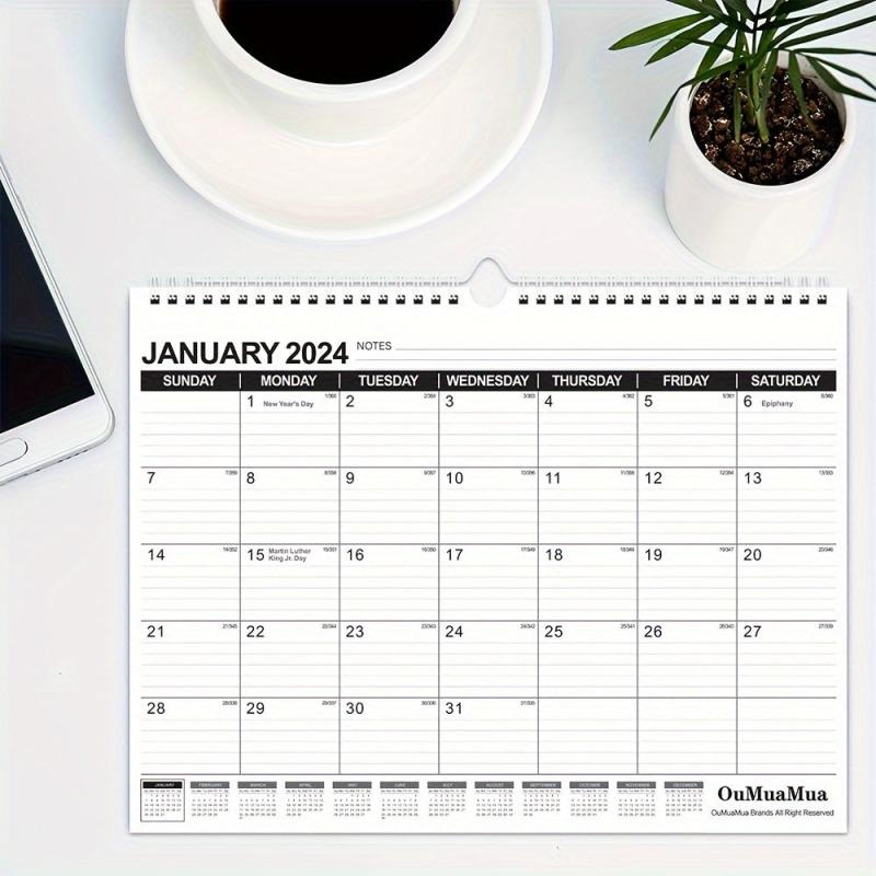 Wall Calendar 18 Monthly Calendar From January To June 36.83 X 27.94 Cm